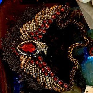 Zara bird wings statement necklace